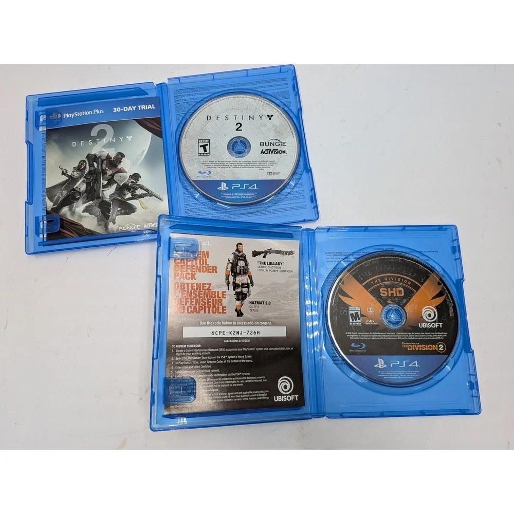Destiny 2 & Tom Clancys The Division 2 PS4 Bundle PlayStation 4 Games Lot